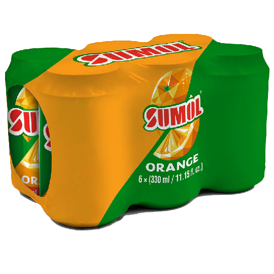 LATA DE SUMOL NARANJA, PAQUETE DE 6