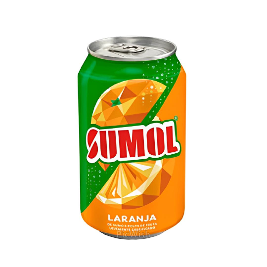 LATA DE SUMOL NARANJA, PAQUETE DE 6