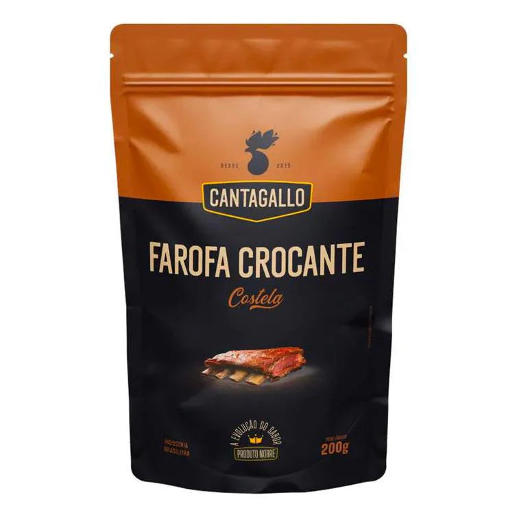 CantaGallo Farofa Crocante Costela 200 g — a crunchy cassava (farina/manioc flour)