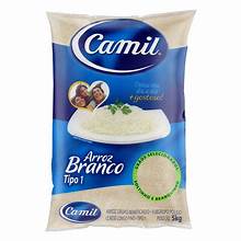 Camil Arroz Branco (White Rice) 9.07 kg (20 lb) — listed as “White Rice 20Lb” on one