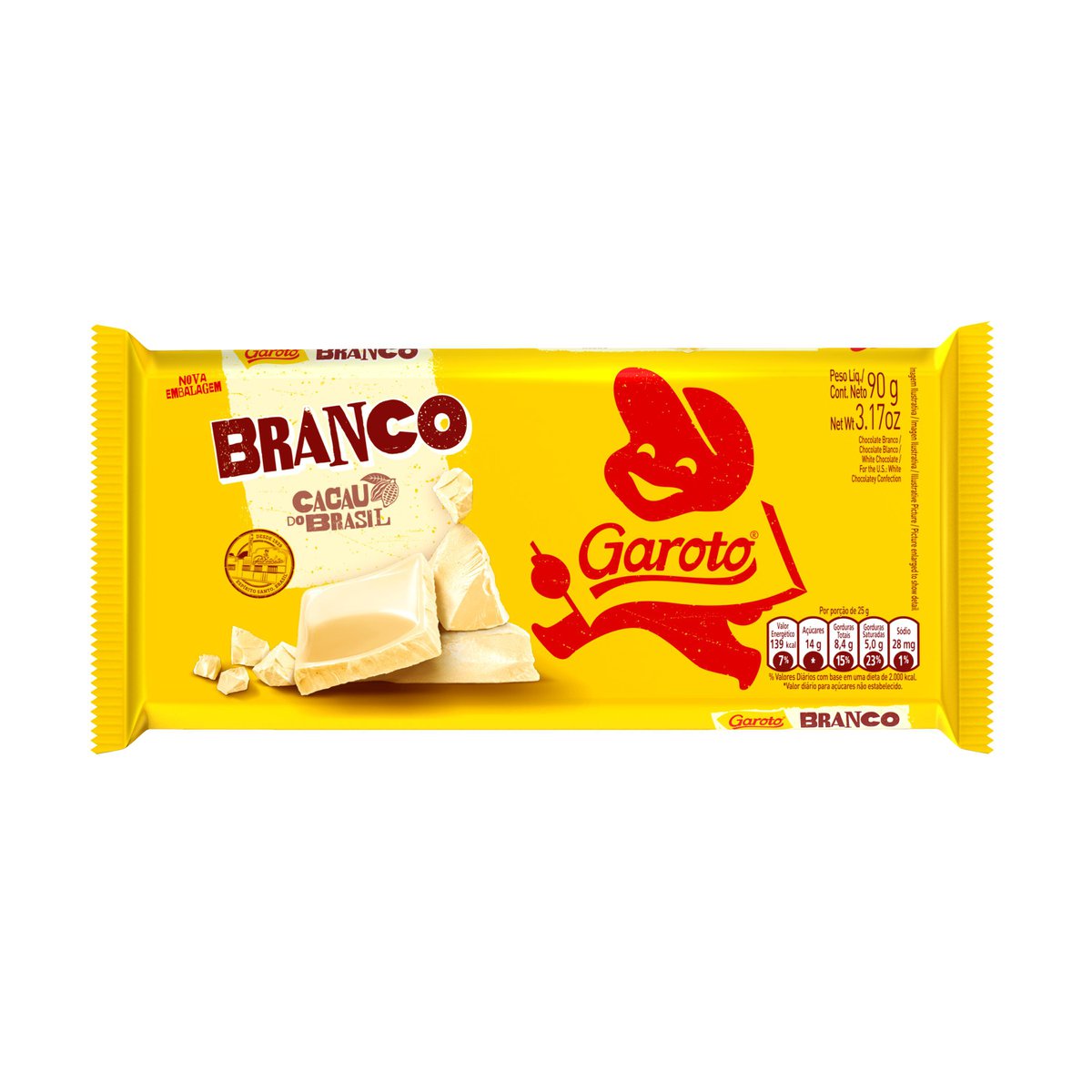 Garoto BRANCO CACAU DO BRASIL 90G