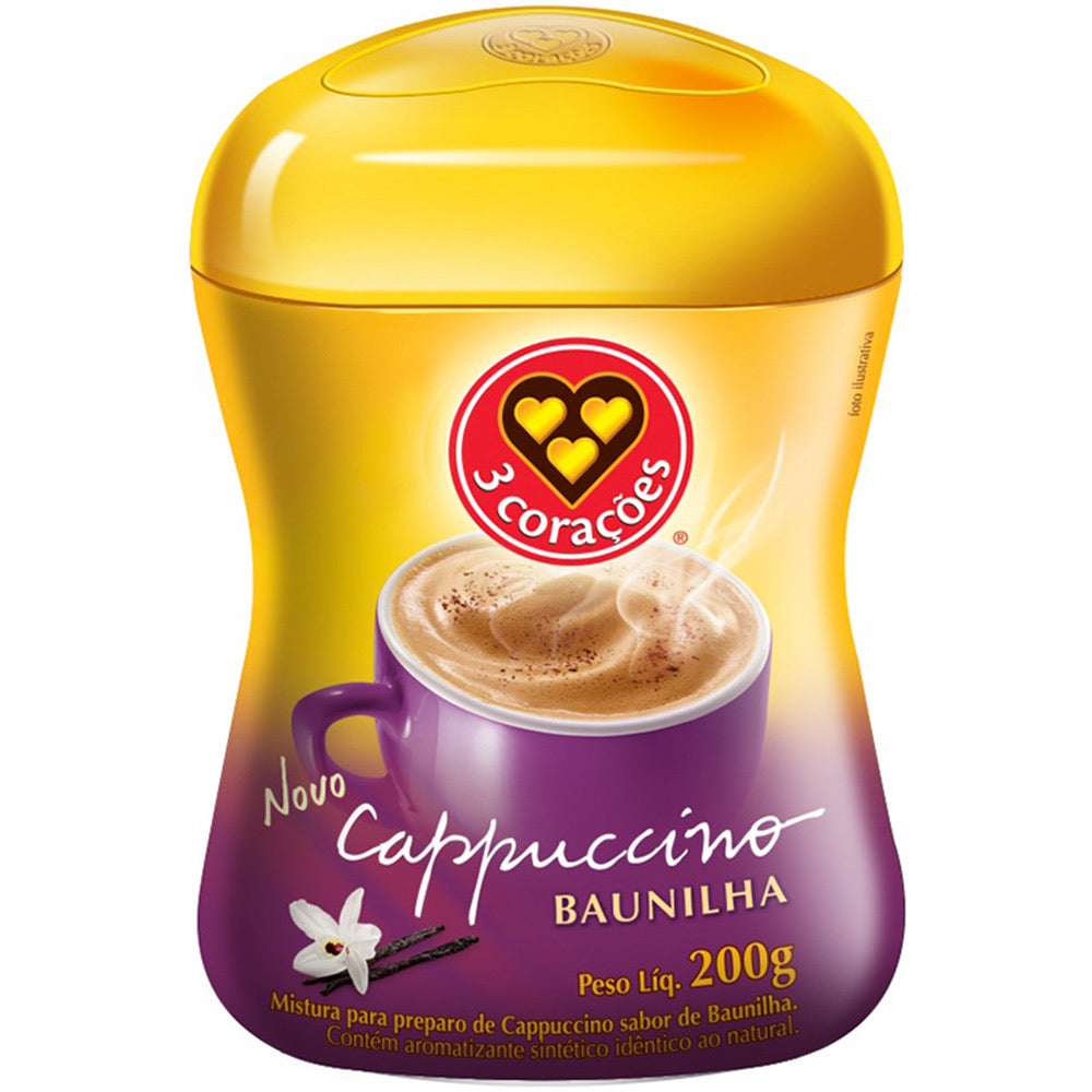 3 Corações Cappuccino Baunilha 200g