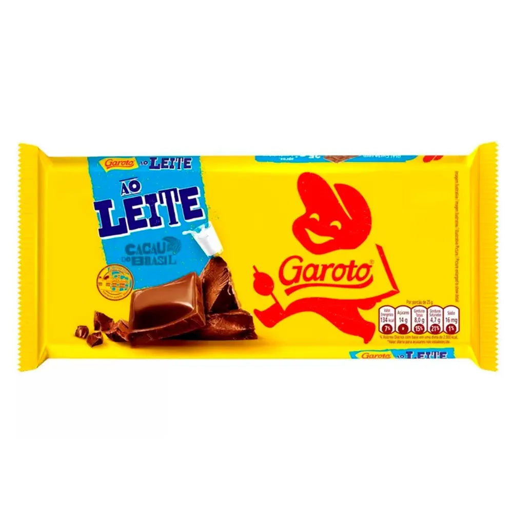 GAROTO AO LEITE CACAU DE BRASIL 80G