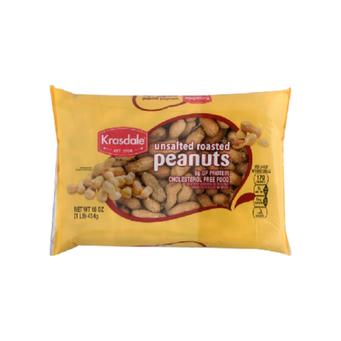 KRASDALE UNSALTED PEANUTS 8G