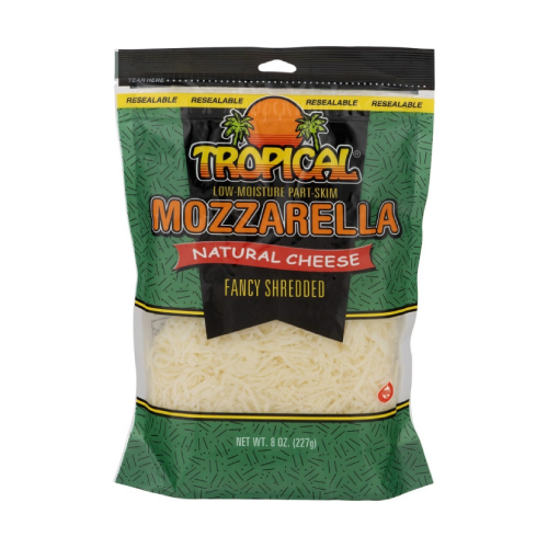 TROPICAL SHREDDED MOZZARELLA CHEESE 8 OZ