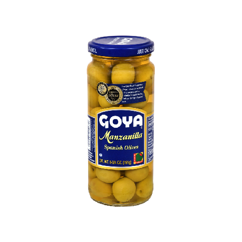 ACEITUNAS ESPAÑOLAS GOYA MANZANILLA VIDRIO 6.75 OZ