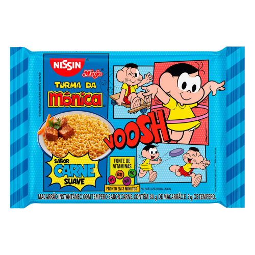 NISSIN TURMA DA MONICA SABOR CARNE 80G