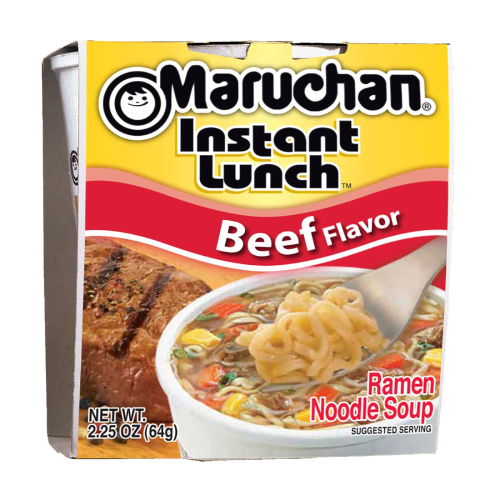 SOPA DE FIDEOS CON CARNE DE RES PARA ALMUERZO INSTANTÁNEO MARUCHAN 2.25 OZ