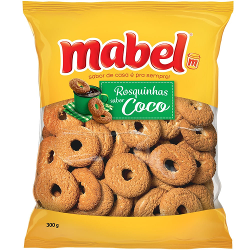 ROSQUINHAS SABOR COCO MABEL 300G