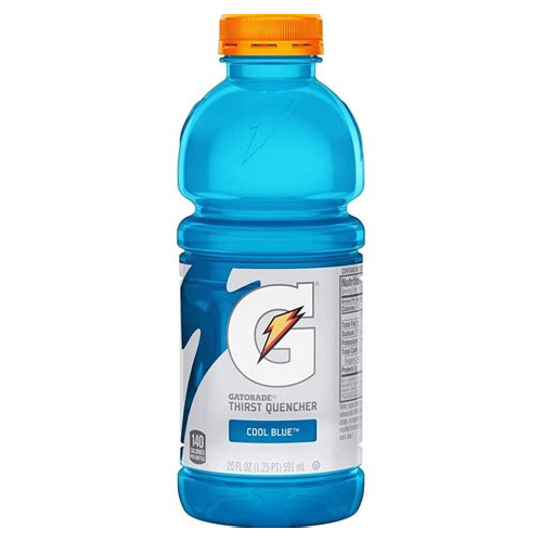 Gatorade azul frío de 20 onzas