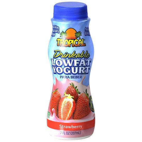 IOGURTE BEBÍVEL DE MORANGO TROPICAL 7OZ