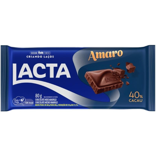 LACTA BARRA AMARGO 80G