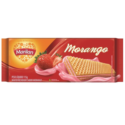 WAFER MORANGO MARILAN 115G