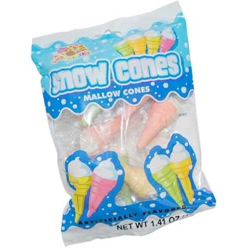 MARSHMALLOW CONE ASSORTED 3.53OZ