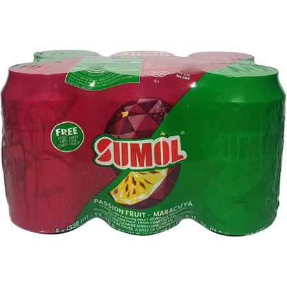 LATA DE MARACUYÁ SUMOL, PAQUETE DE 6