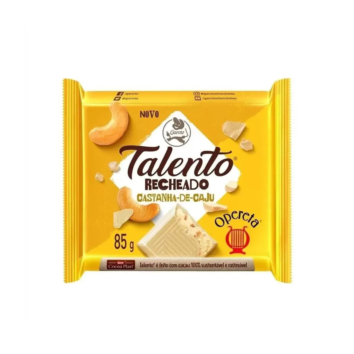 TALENTO RECHEADO CASTANHA DE CAJU 90G