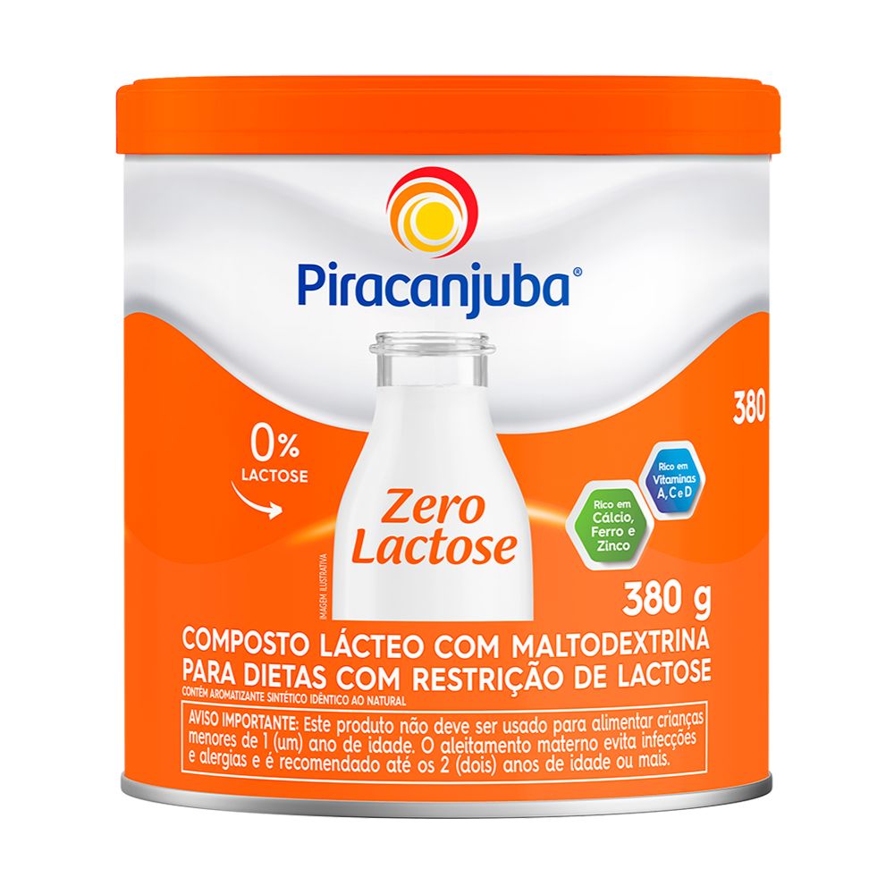 Piracanjuba LEITE PO ZERO LAC 380G