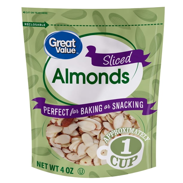GREAT VALUE SLICED ALMONDS 4OZ