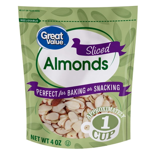 GREAT VALUE SLICED ALMONDS 4OZ