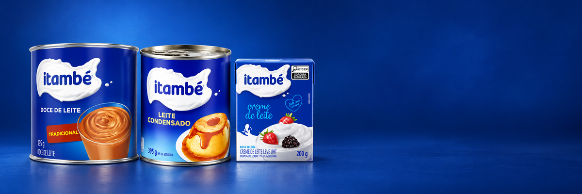Itambé doce de leite, condensed milk and creme de leite