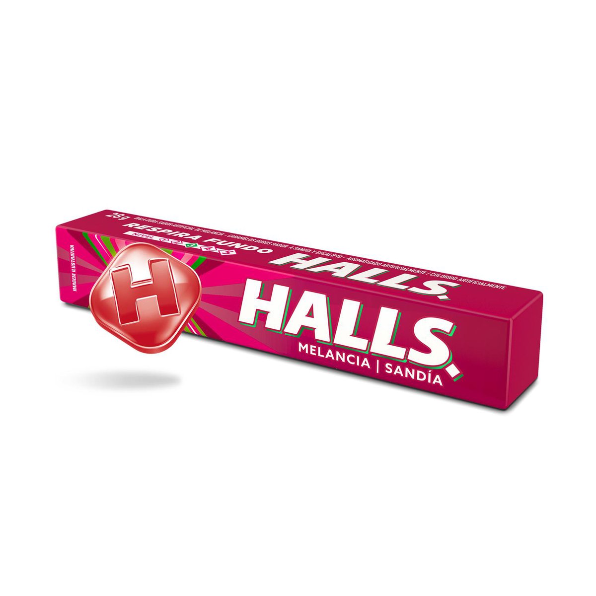 Halls Melancia Sandía watermelon candy 28g