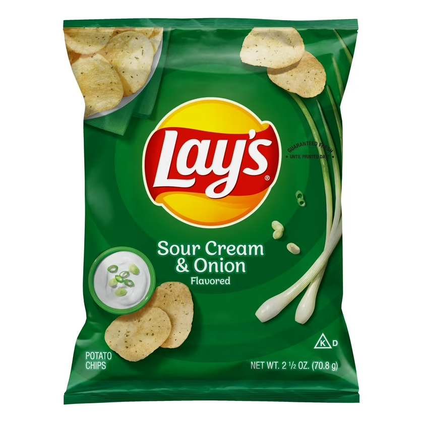 LAYS SOUR CREAM ONION 2.5 OZ