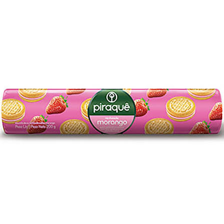 Piraque Recheado Morango 160G