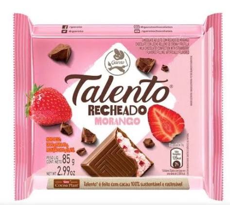 Talento Recheado Morango 90G