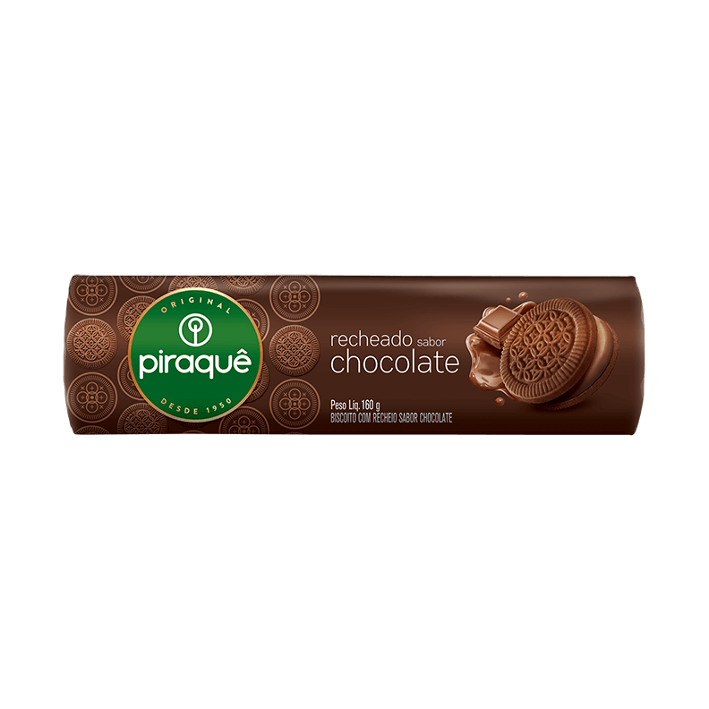 Piraquê chocolate-filled biscuits 160 g packaging