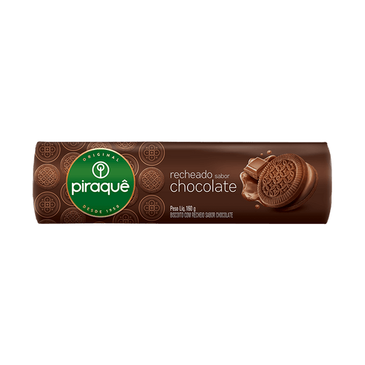 Piraquê chocolate-filled biscuits 160 g packaging