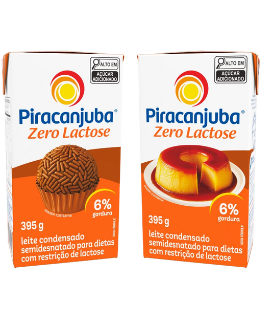 Piracanjuba Leite Condensado Zero Lactose 395 g official package images