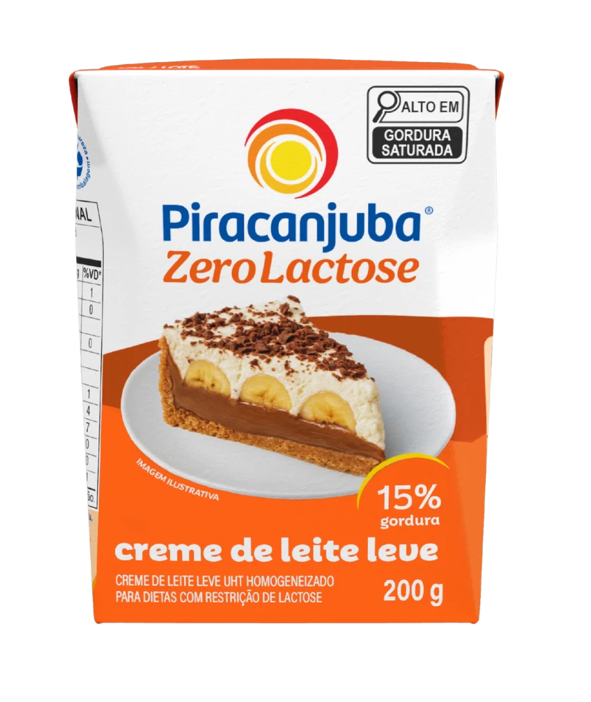 Piracanjuba Creme de Leite Zero Lactose 200 g official package