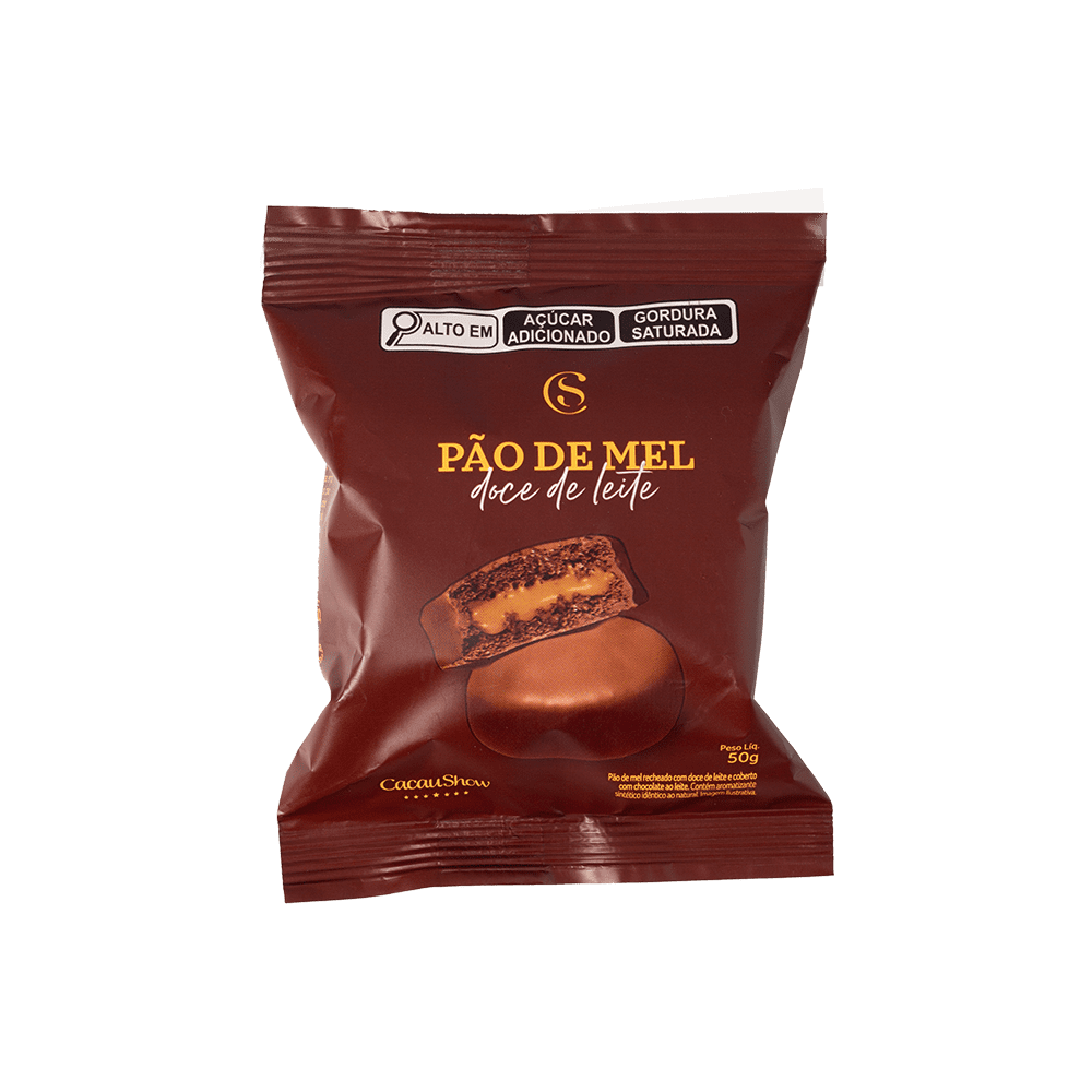 Cacau Show Pao de Mel Doce de Leite 50g