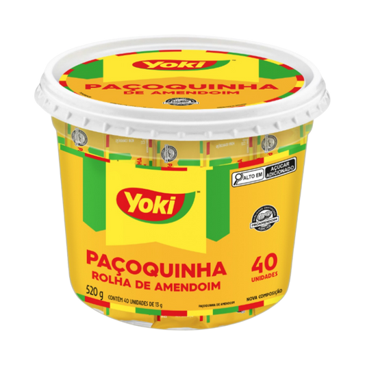 Yoki Paçoquinha Rolha 520g — 40 unidades